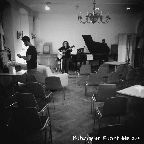 Kev and lovely sebastian sound checking in Heidelberg